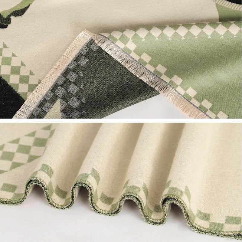 EXTREE Scarfs for Women Pashmina Silky Shawl Wrap for Evening Dressing Blanket Open Front Poncho Cape - Image 2